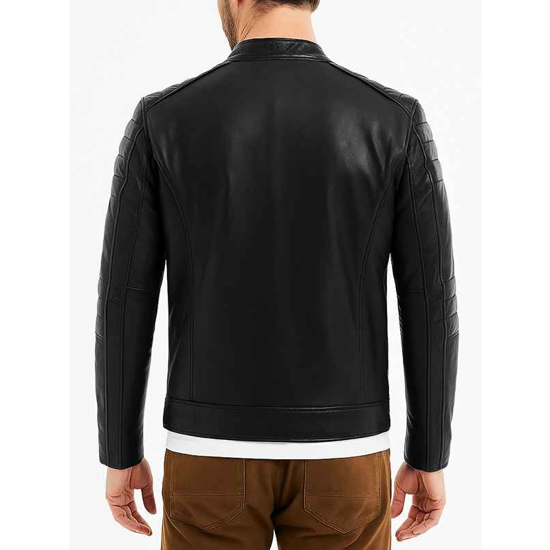 Vintage Style Men’s Cafe Racer Retro Motorcycle Jacket