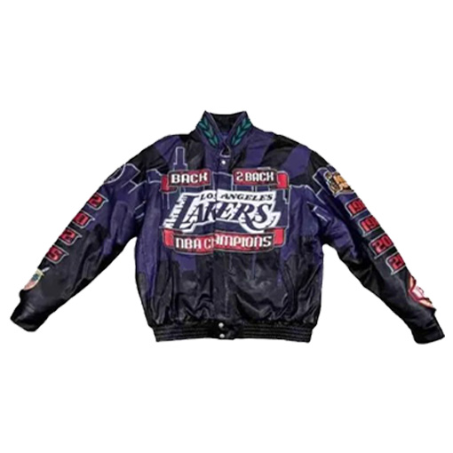 Alternative view of LA Lakers champions 2001 Back 2 Back Leather Jacket