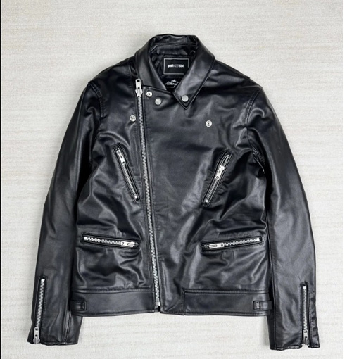 Wind And Sea Rolling Stone Leather Biker Jacket